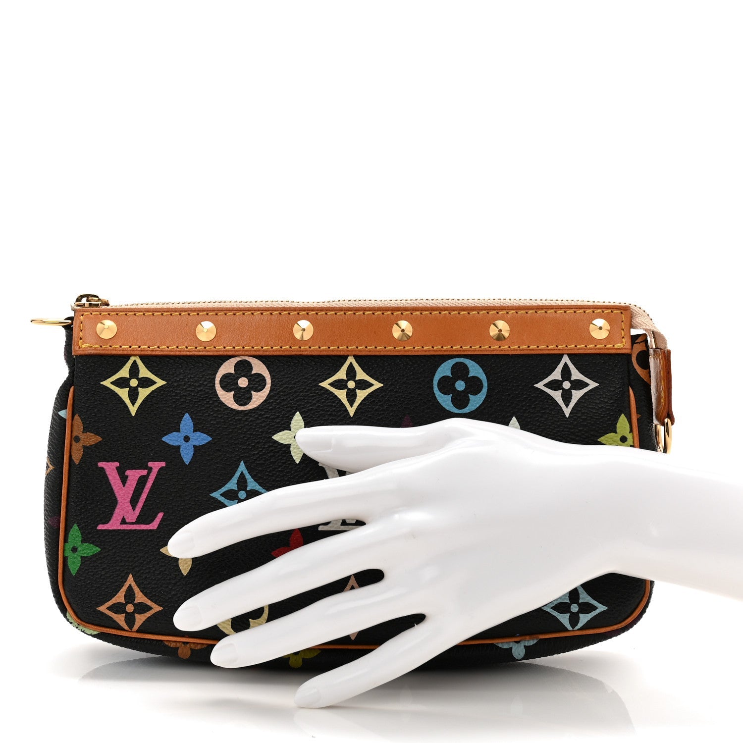 Louis Vuitton Monogram Multicolor Pochette Accessories Black