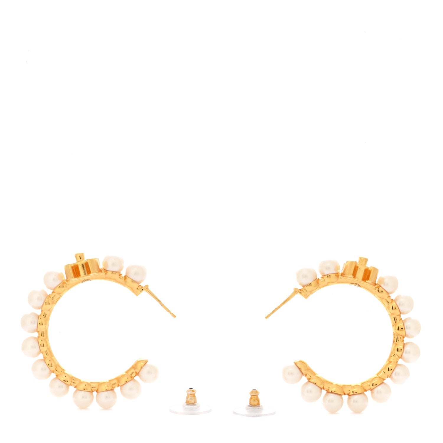 Pearl CC More Is More Small Hoop Earrings Gold