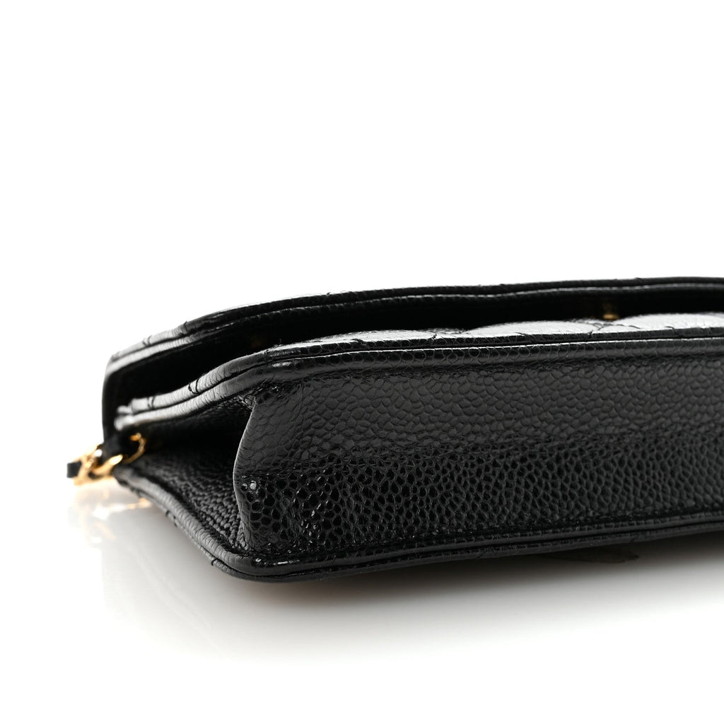 Chanel Caviar Quilted Wallet on Chain WOC Black