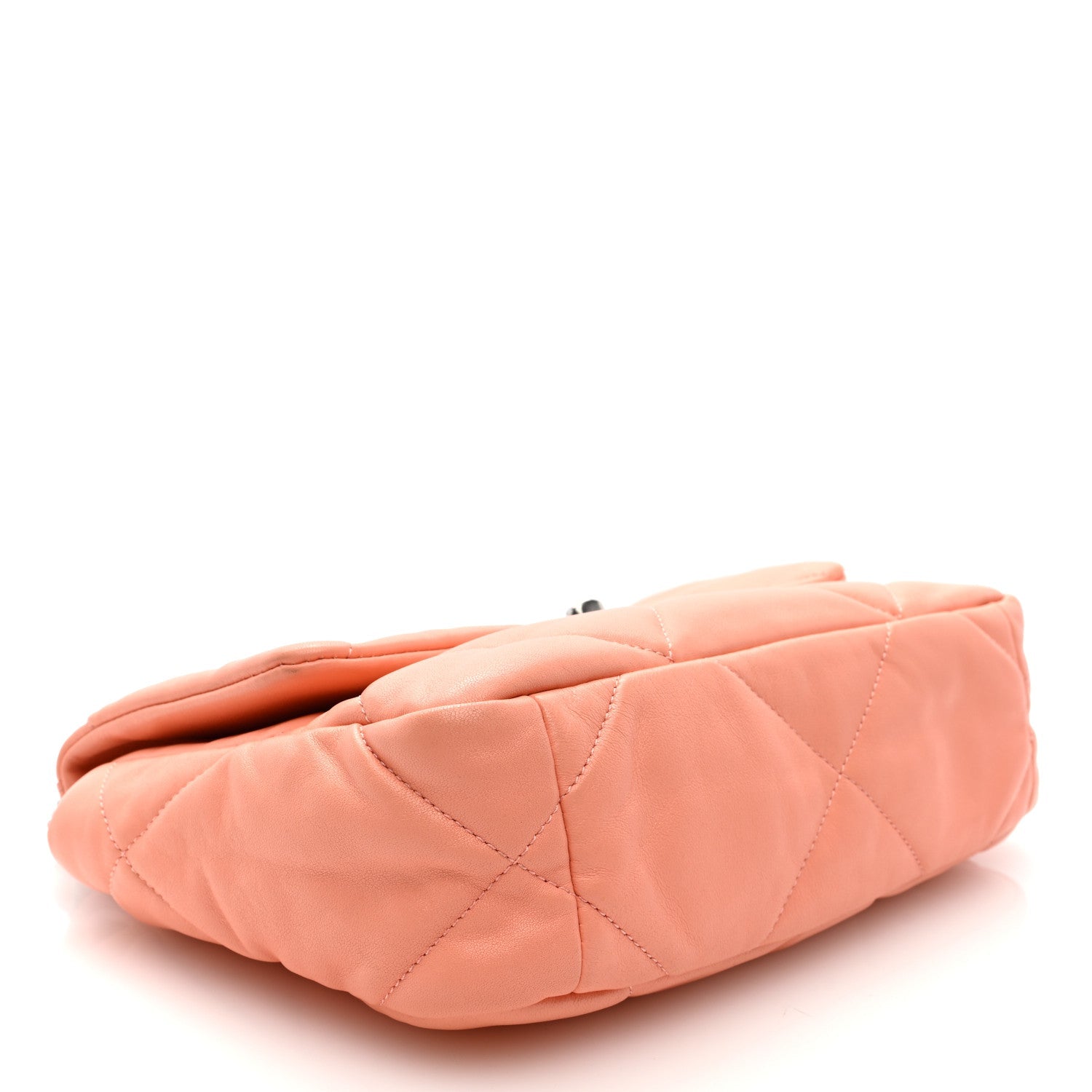 Chanel Lambskin Quilted Medium Chanel 19 Flap Light Orange