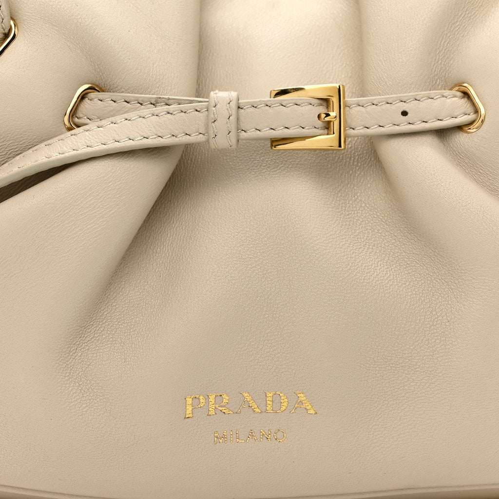 Prada Nappa Small Dada Shoulder Bag Avorio