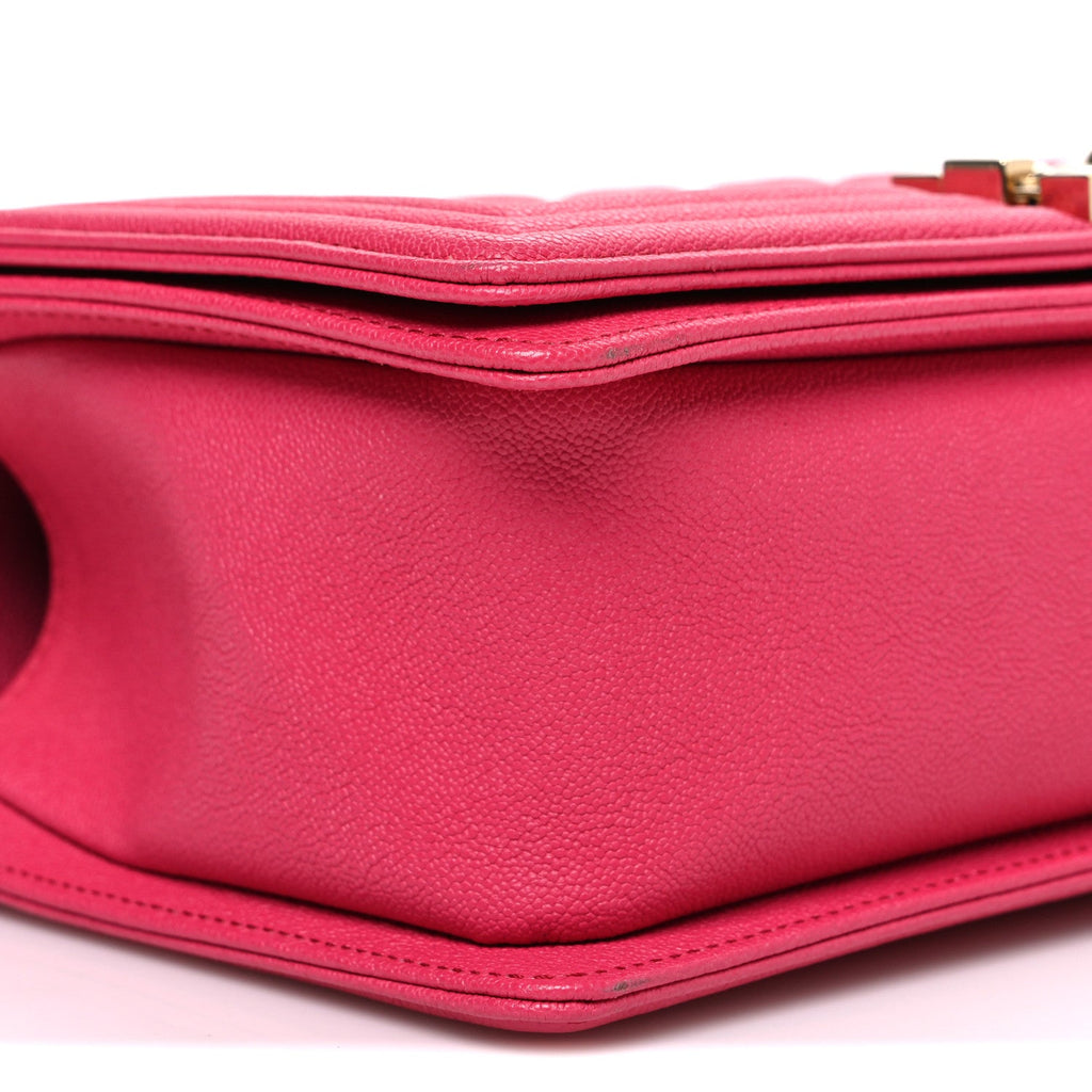 Chanel Caviar Quilted Medium Boy Flap Pink