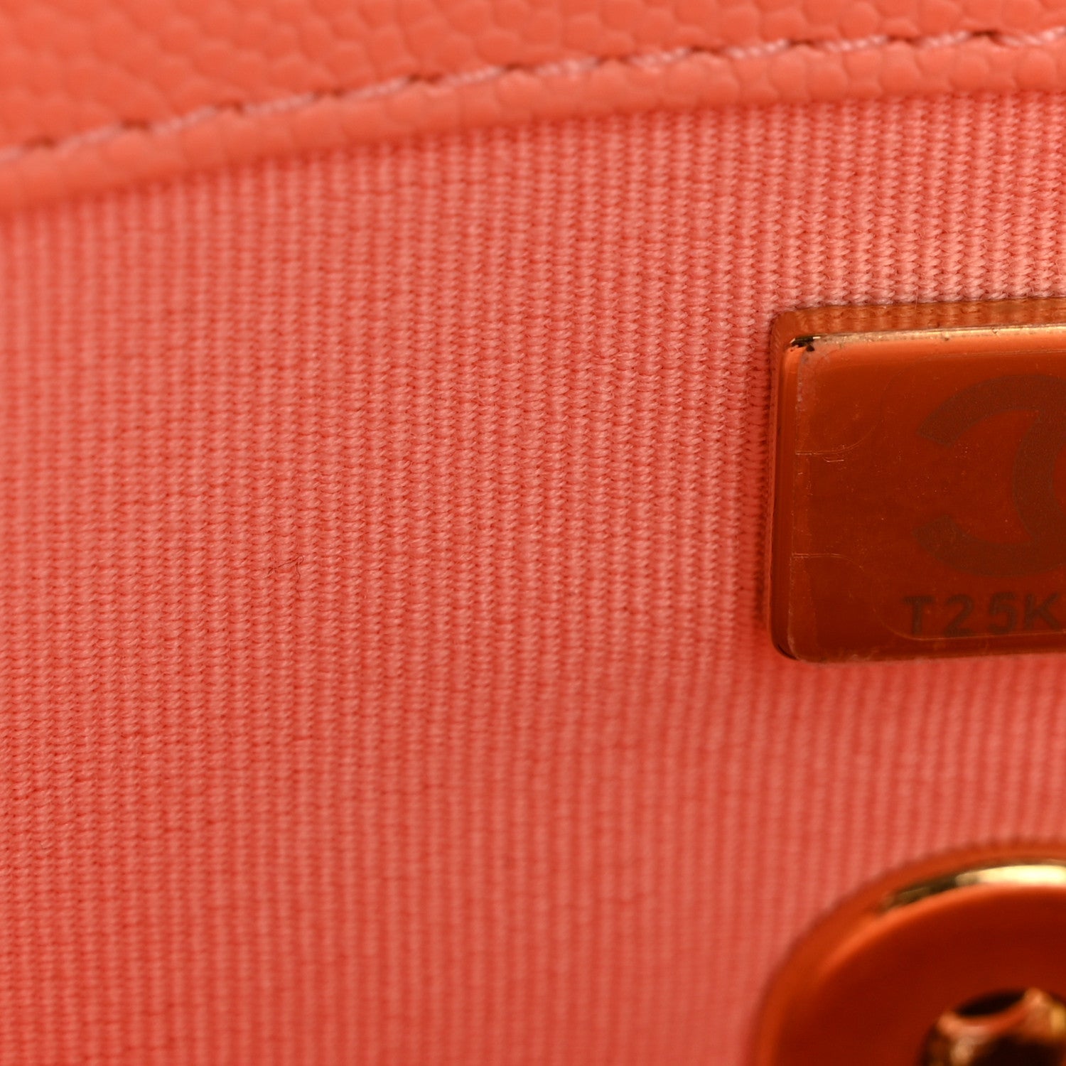 Chanel Caviar Quilted Handy Box Vanity Case Orange