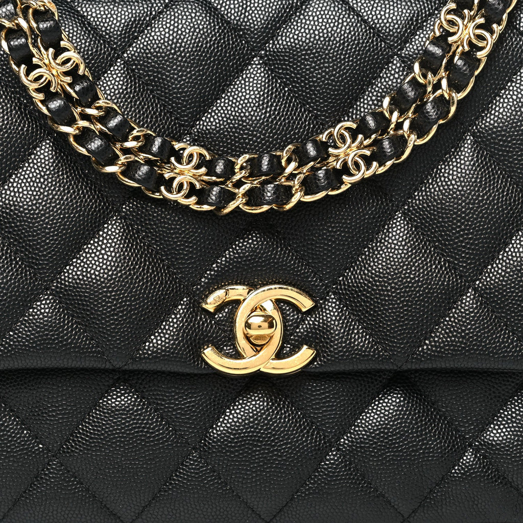 Chanel Caviar Quilted Coco First Flap Black