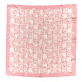 Chanel Silk Camellia CC Square Scarf Light Pink Dark Pink