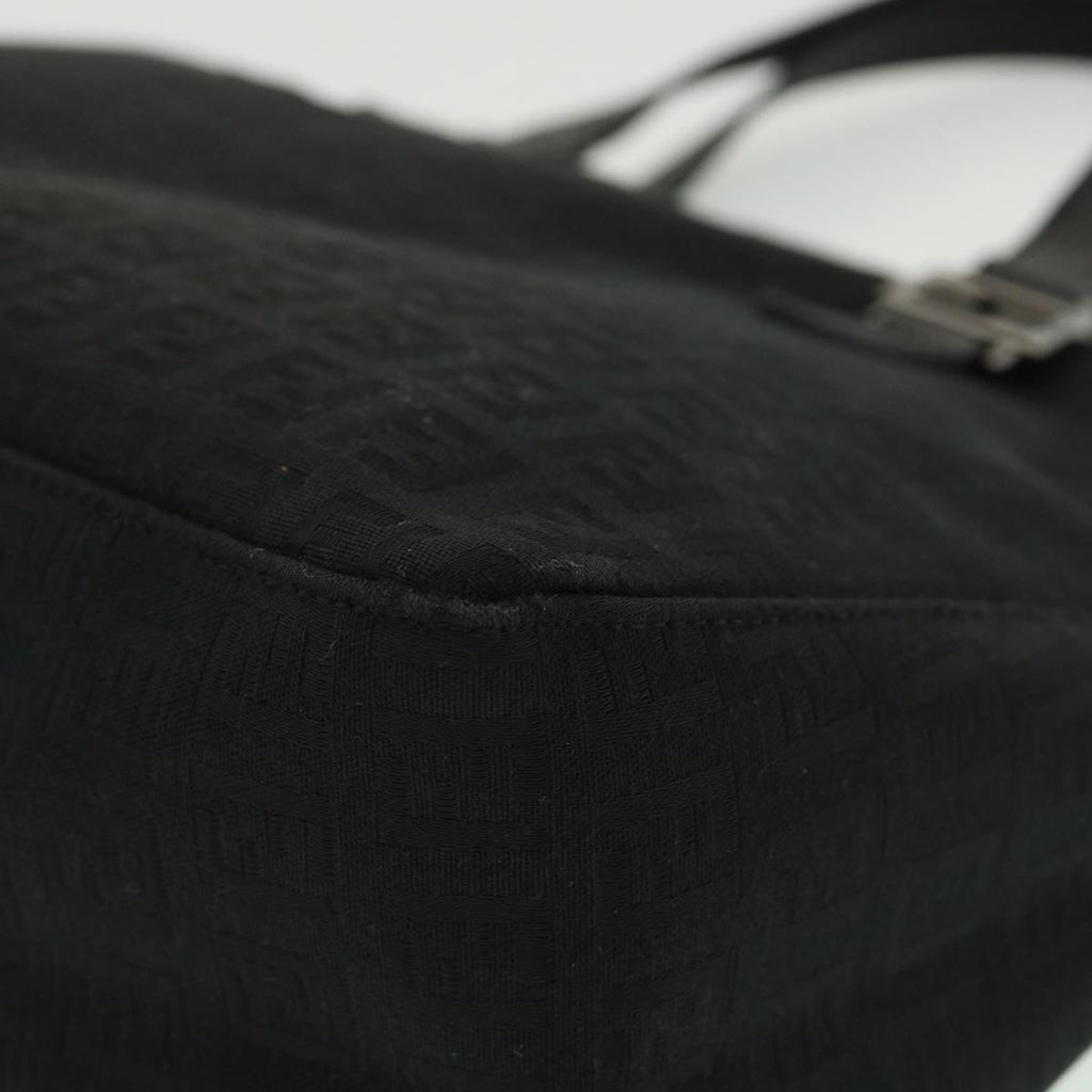 FENDI Zucchino Canvas Hand Bag Black  ac1348
