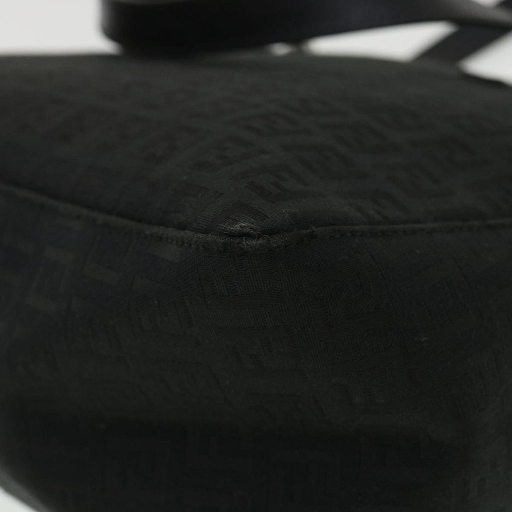 FENDI Zucchino Canvas Hand Bag Black  ac1348