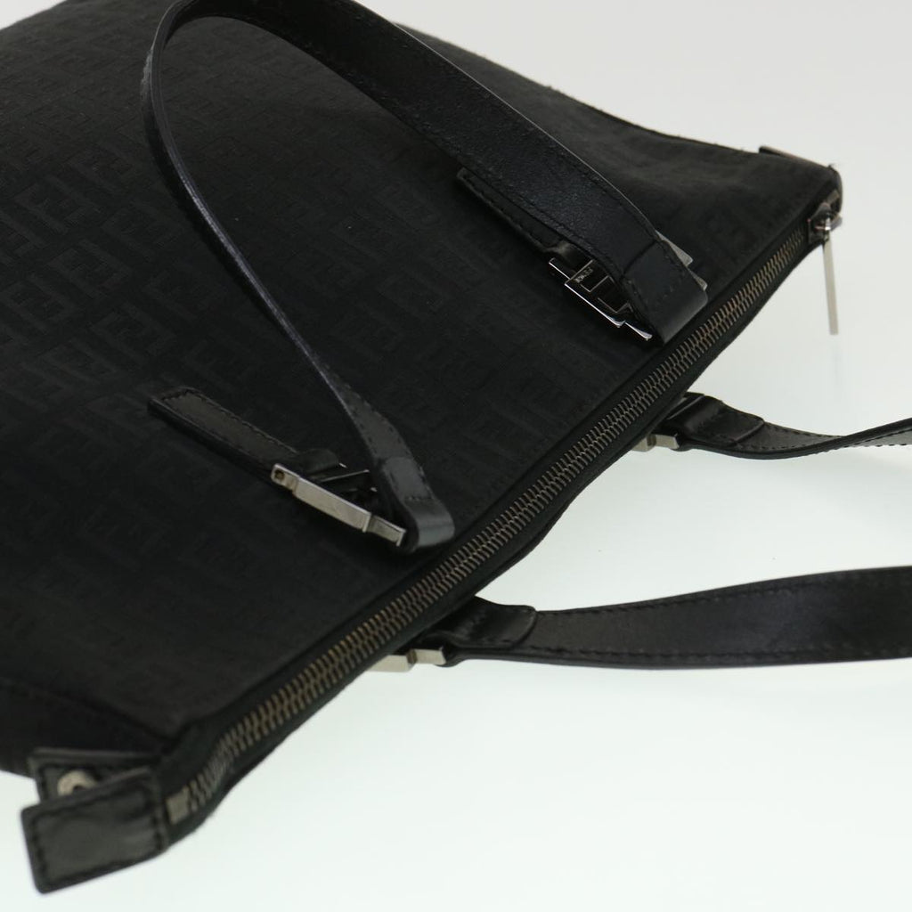 FENDI Zucchino Canvas Hand Bag Black  ac1348