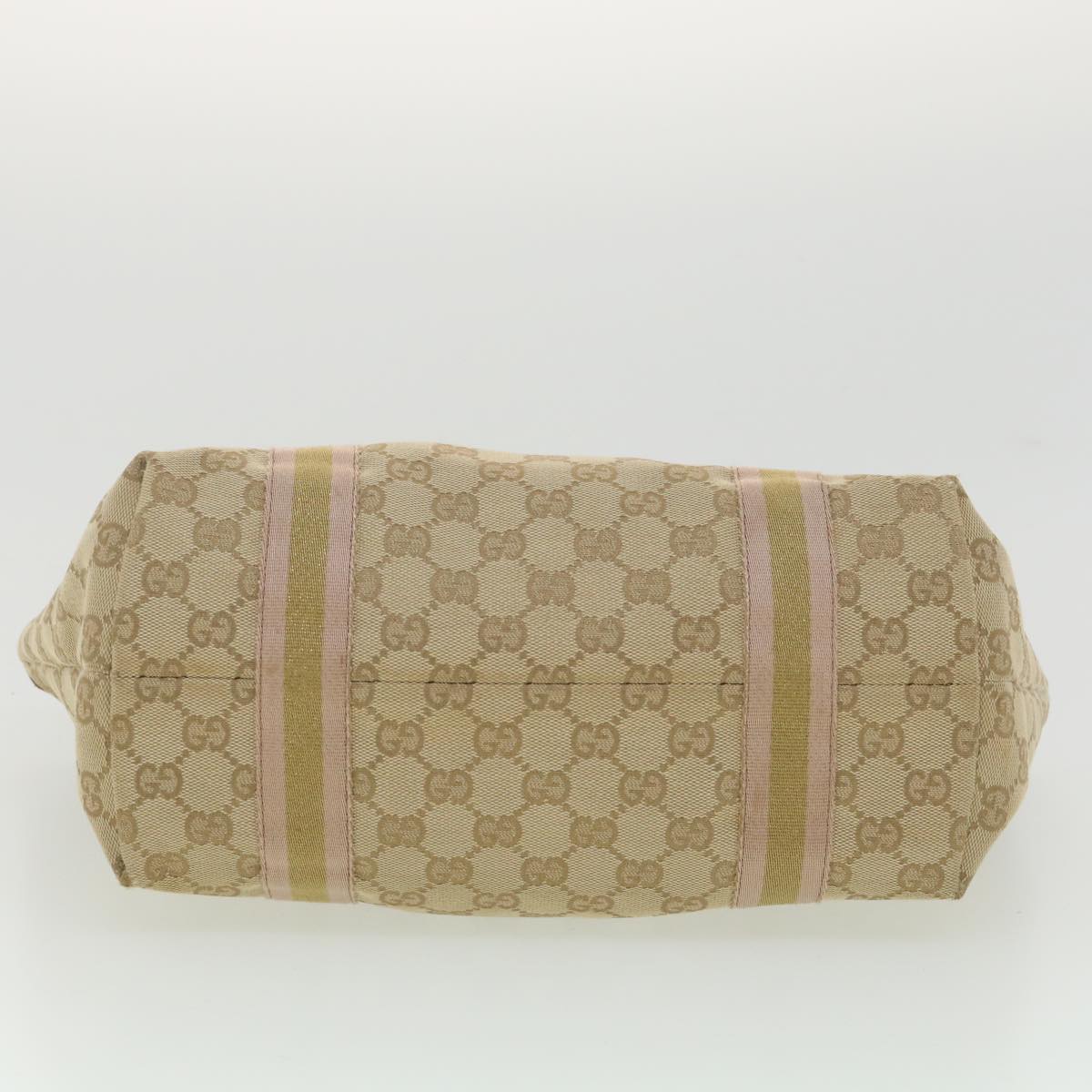 GUCCI GG Canvas Tote Bag Beige Gold 137396  ac1626