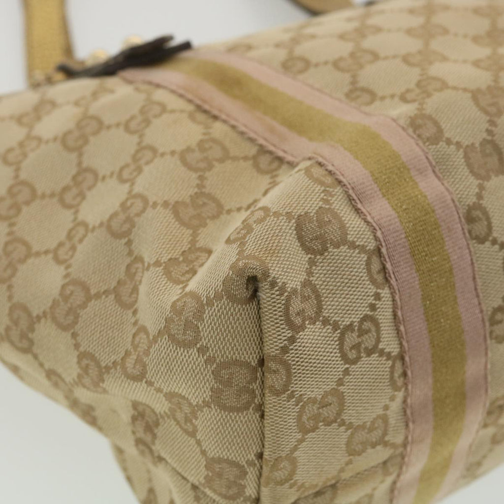 GUCCI GG Canvas Tote Bag Beige Gold 137396  ac1626