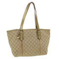 GUCCI GG Canvas Tote Bag Beige Gold 137396  ac1626