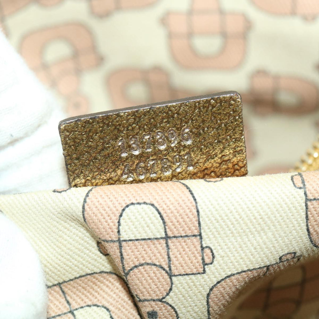 GUCCI GG Canvas Tote Bag Beige Gold 137396  ac1626