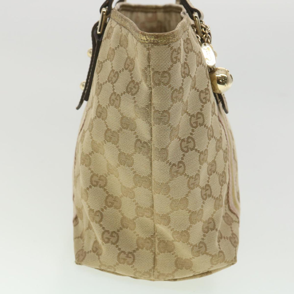 GUCCI GG Canvas Tote Bag Beige Gold 137396  ac1626