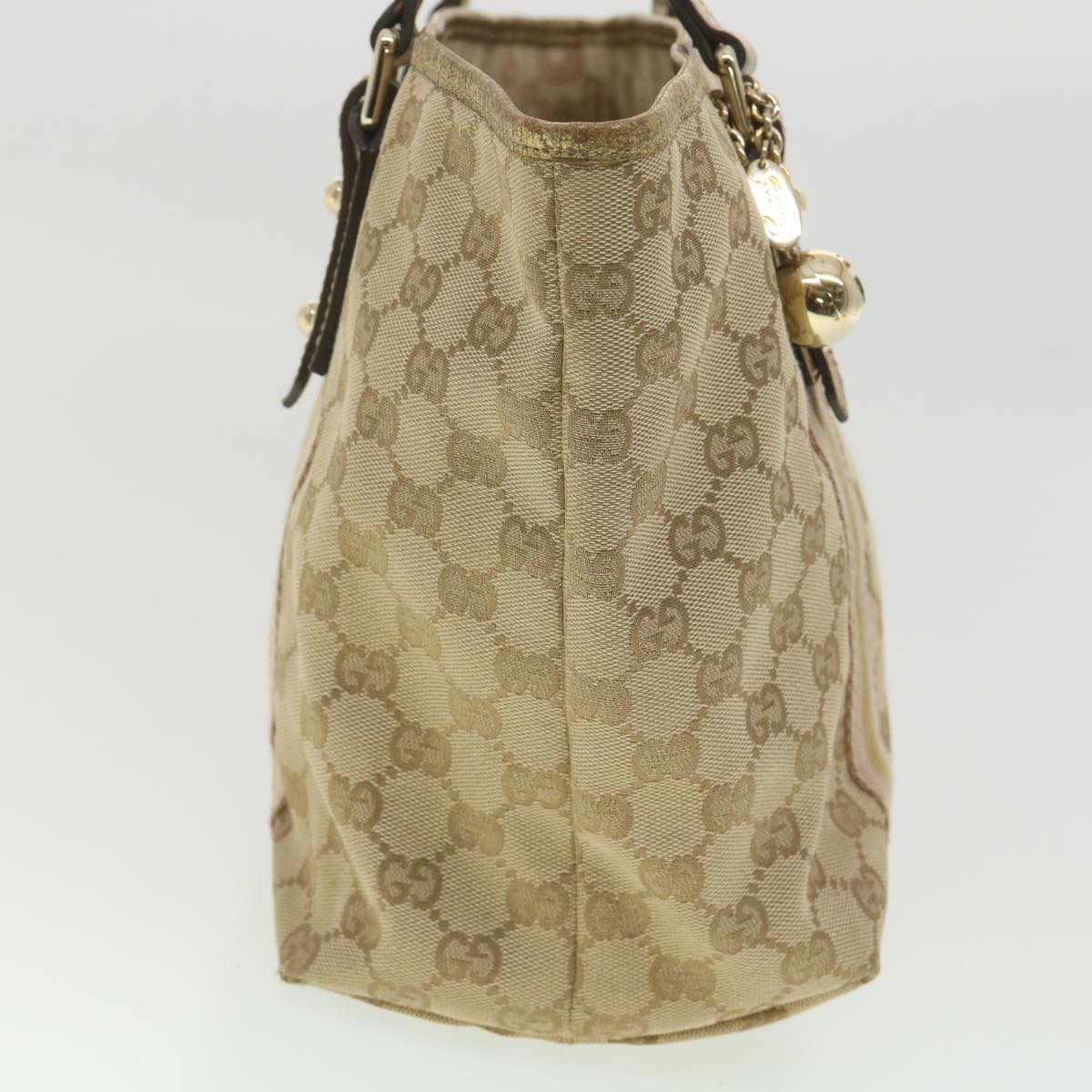 GUCCI GG Canvas Tote Bag Beige Gold 137396  ac1626