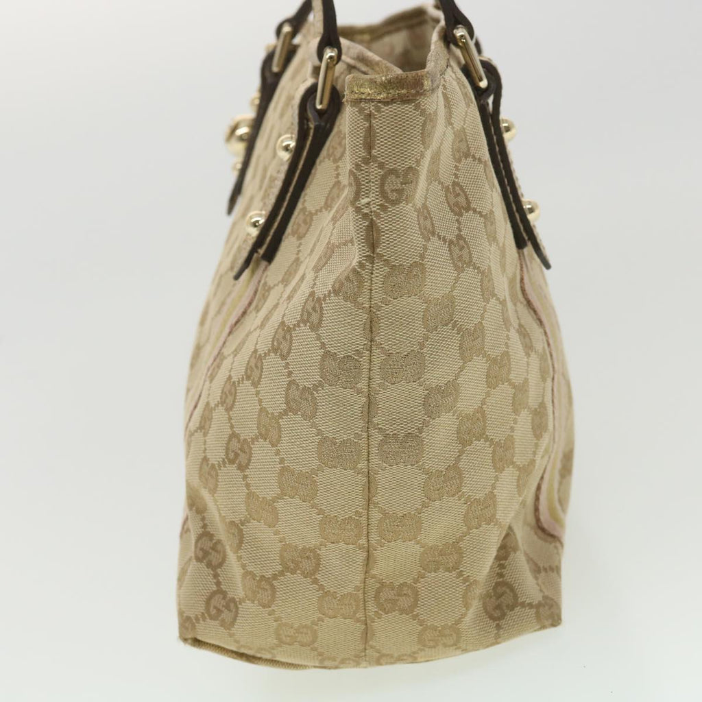 GUCCI GG Canvas Tote Bag Beige Gold 137396  ac1626