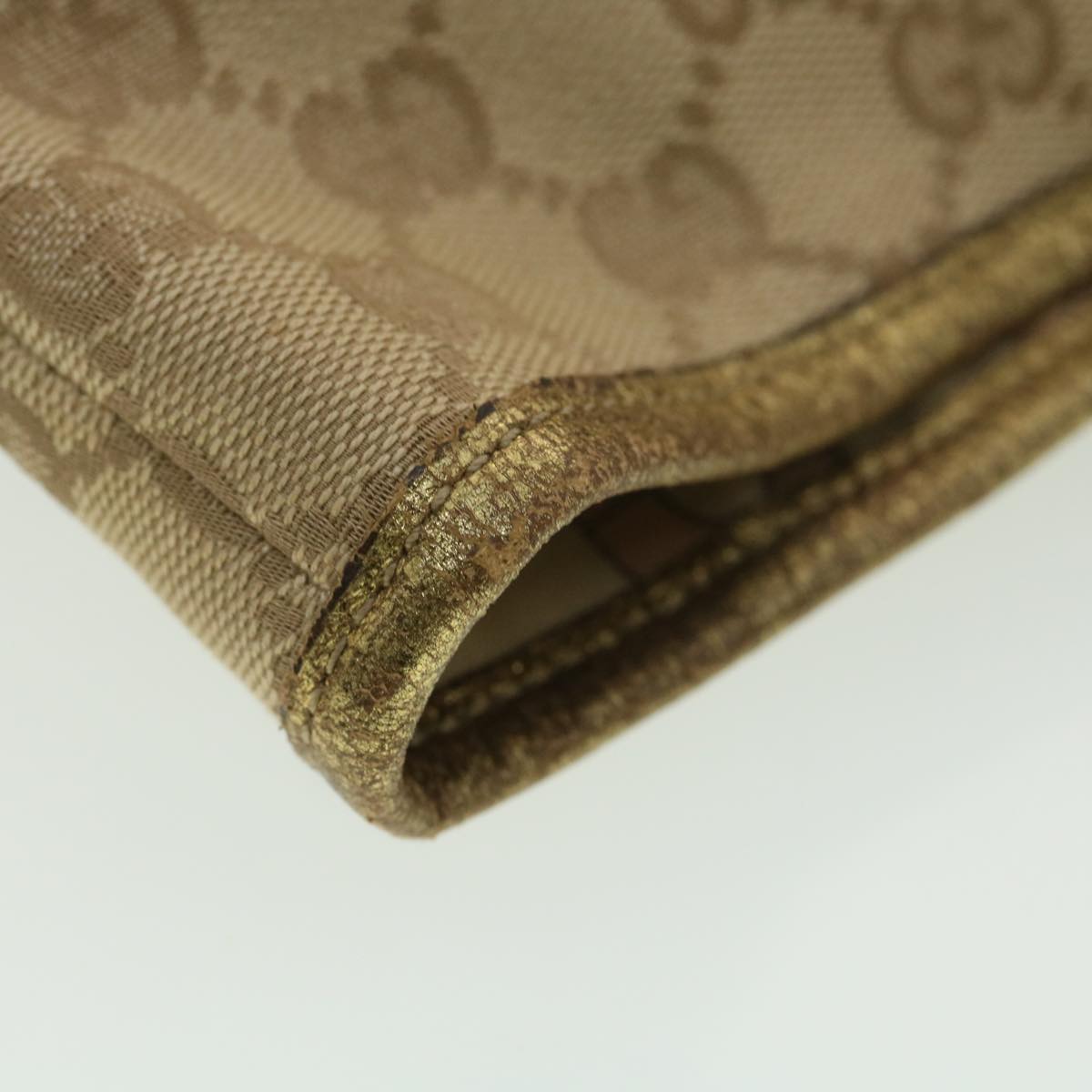 GUCCI GG Canvas Tote Bag Beige Gold 137396  ac1626