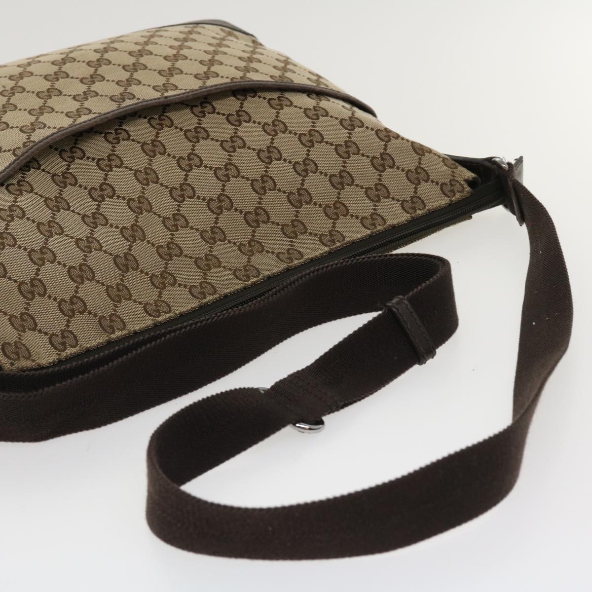 GUCCI GG Canvas Shoulder Bag Canvas Beige Brown 145856  ac1754