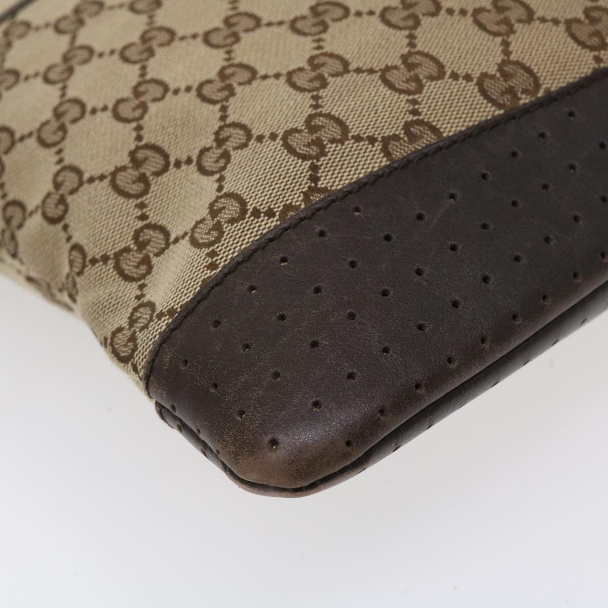 GUCCI GG Canvas Shoulder Bag Canvas Beige Brown 145856  ac1754