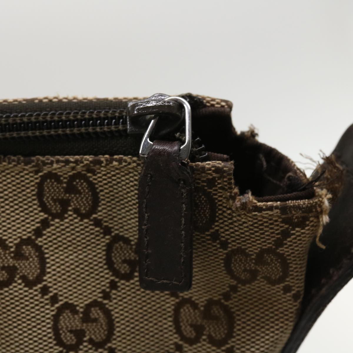 GUCCI GG Canvas Shoulder Bag Canvas Beige Brown 145856  ac1754