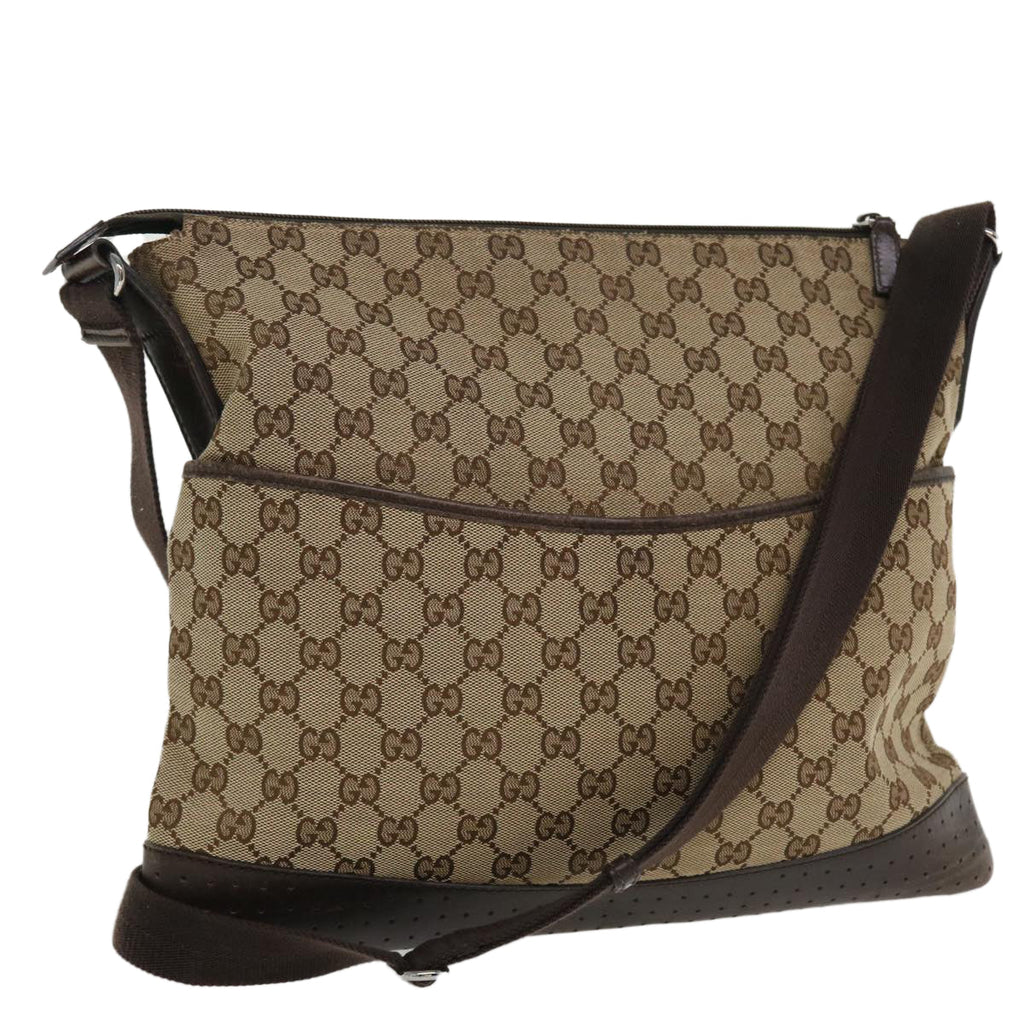 GUCCI GG Canvas Shoulder Bag Canvas Beige Brown 145856  ac1754