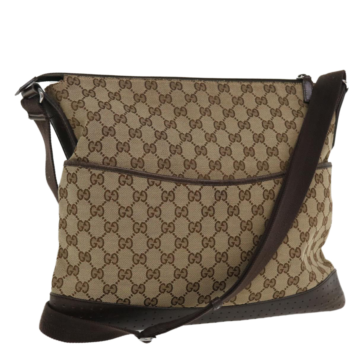 GUCCI GG Canvas Shoulder Bag Canvas Beige Brown 145856  ac1754