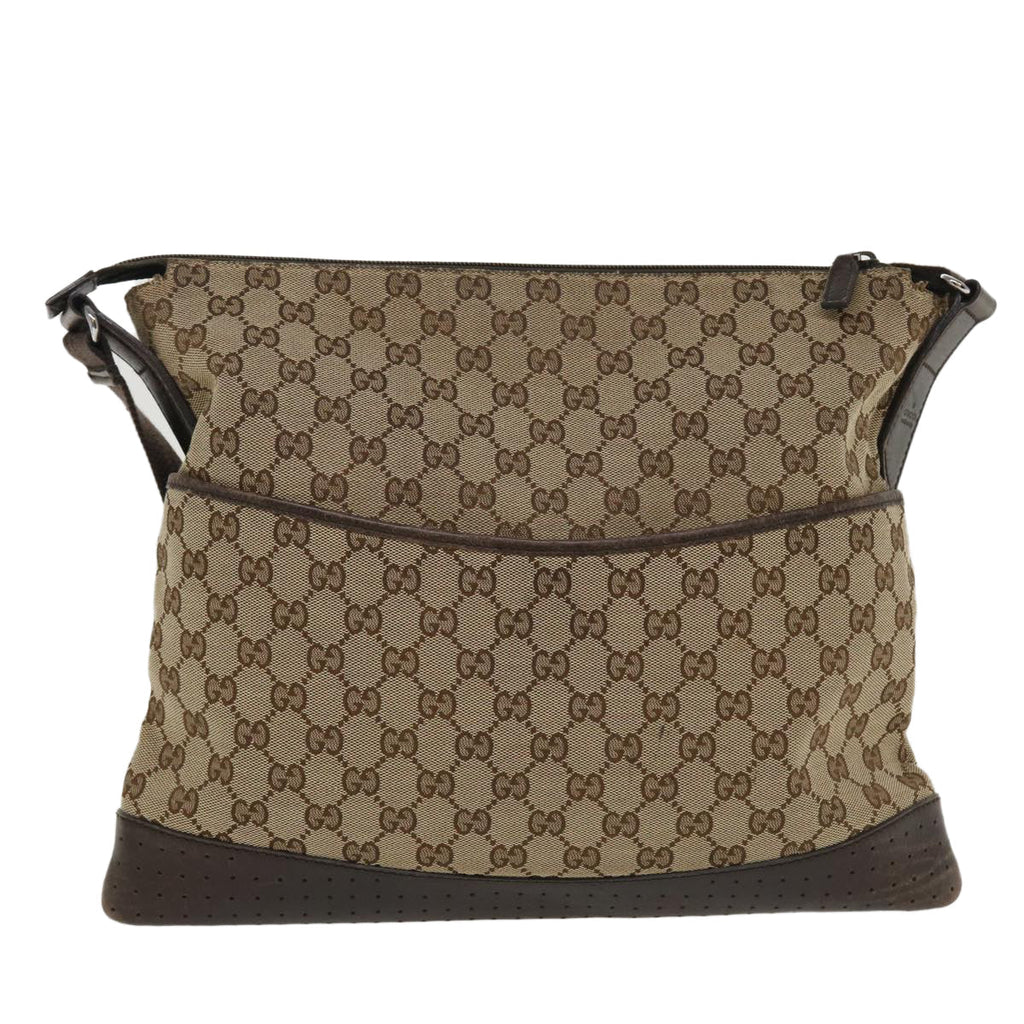 GUCCI GG Canvas Shoulder Bag Canvas Beige Brown 145856  ac1754