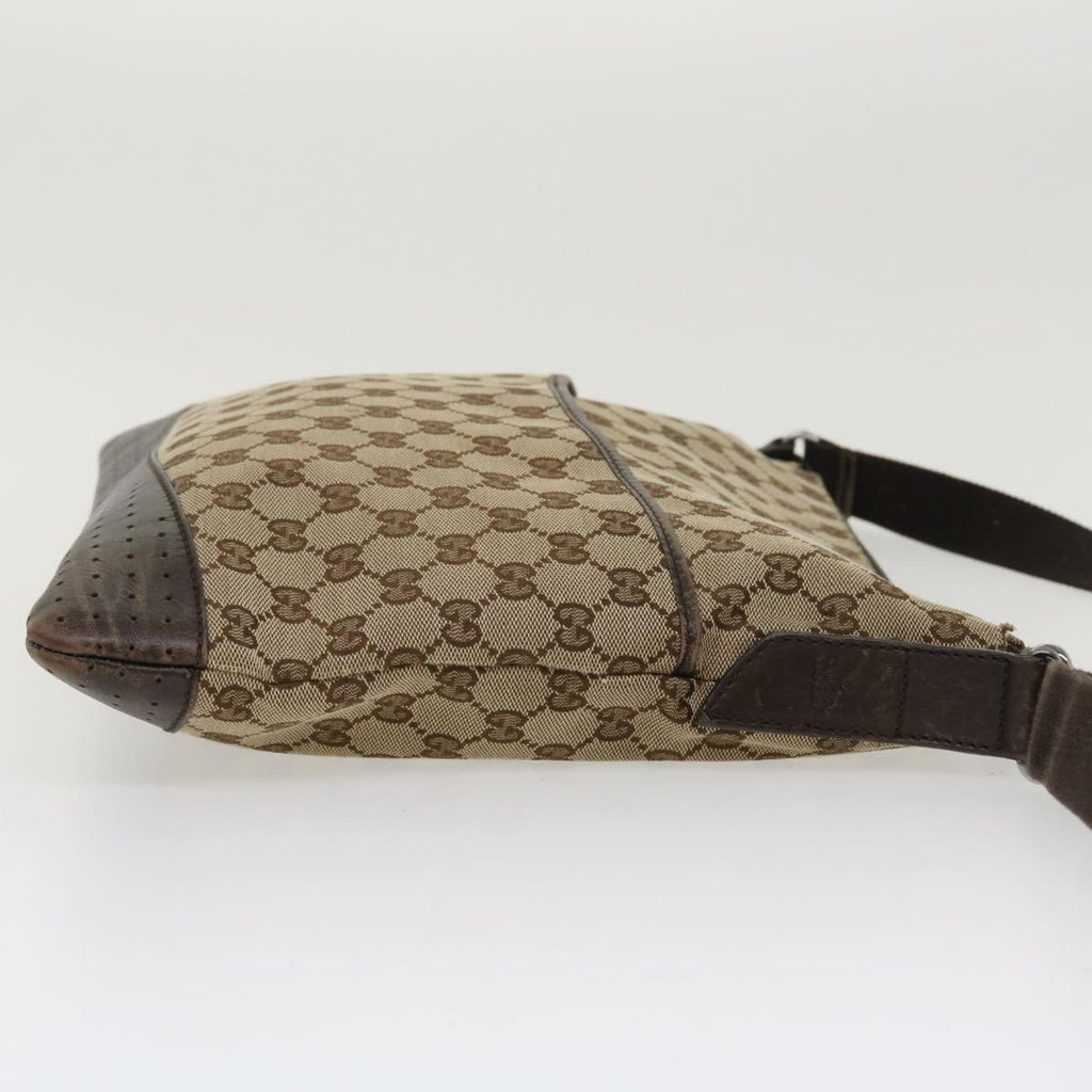 GUCCI GG Canvas Shoulder Bag Canvas Beige Brown 145856  ac1754