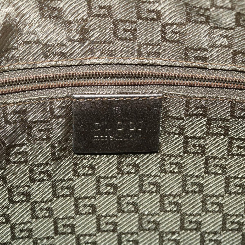 GUCCI Sherry Line Shoulder Bag Canvas Gold  ac1764