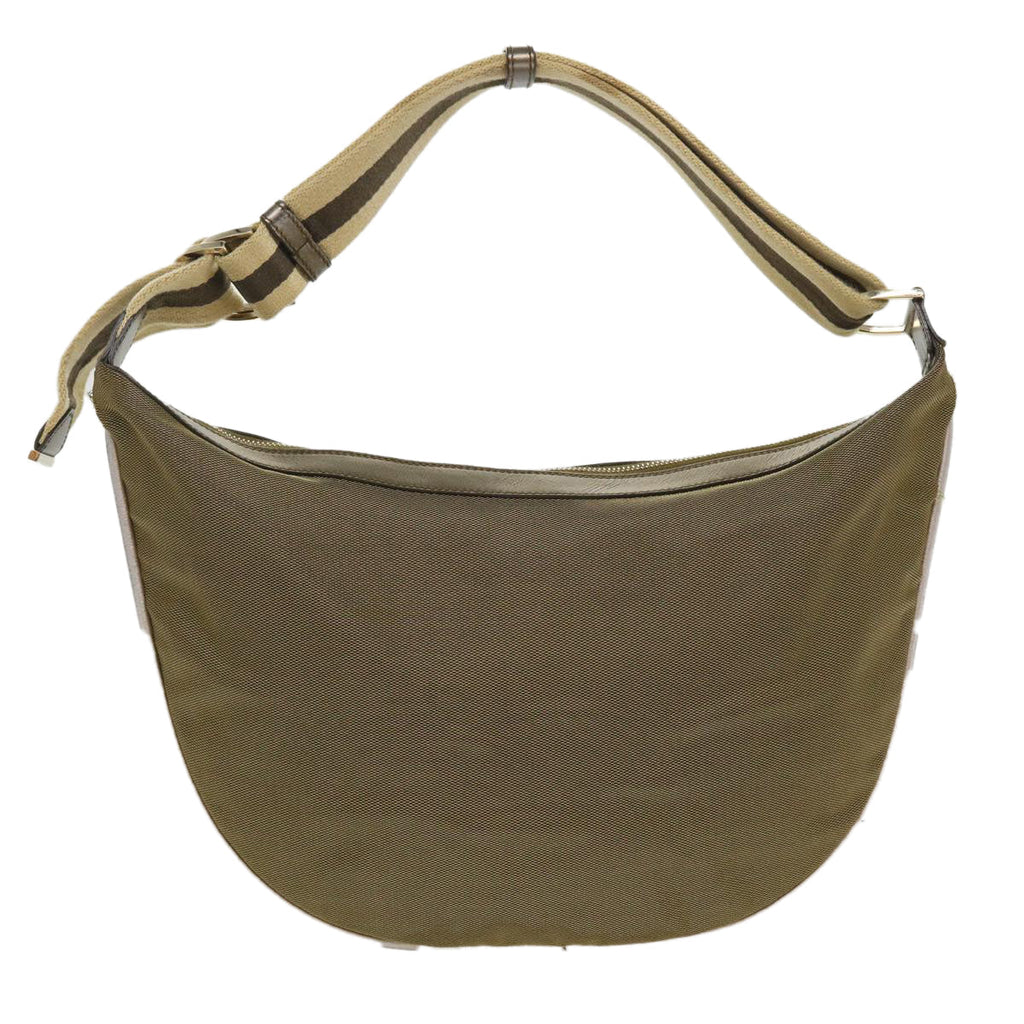 GUCCI Sherry Line Shoulder Bag Canvas Gold  ac1764