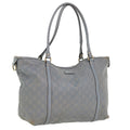 GUCCI GG Canvas Shoulder Bag Leather Light Blue 197953  ac1765