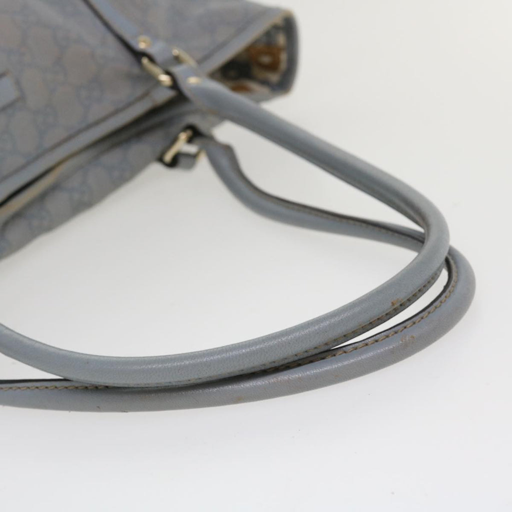 GUCCI GG Canvas Shoulder Bag Leather Light Blue 197953  ac1765