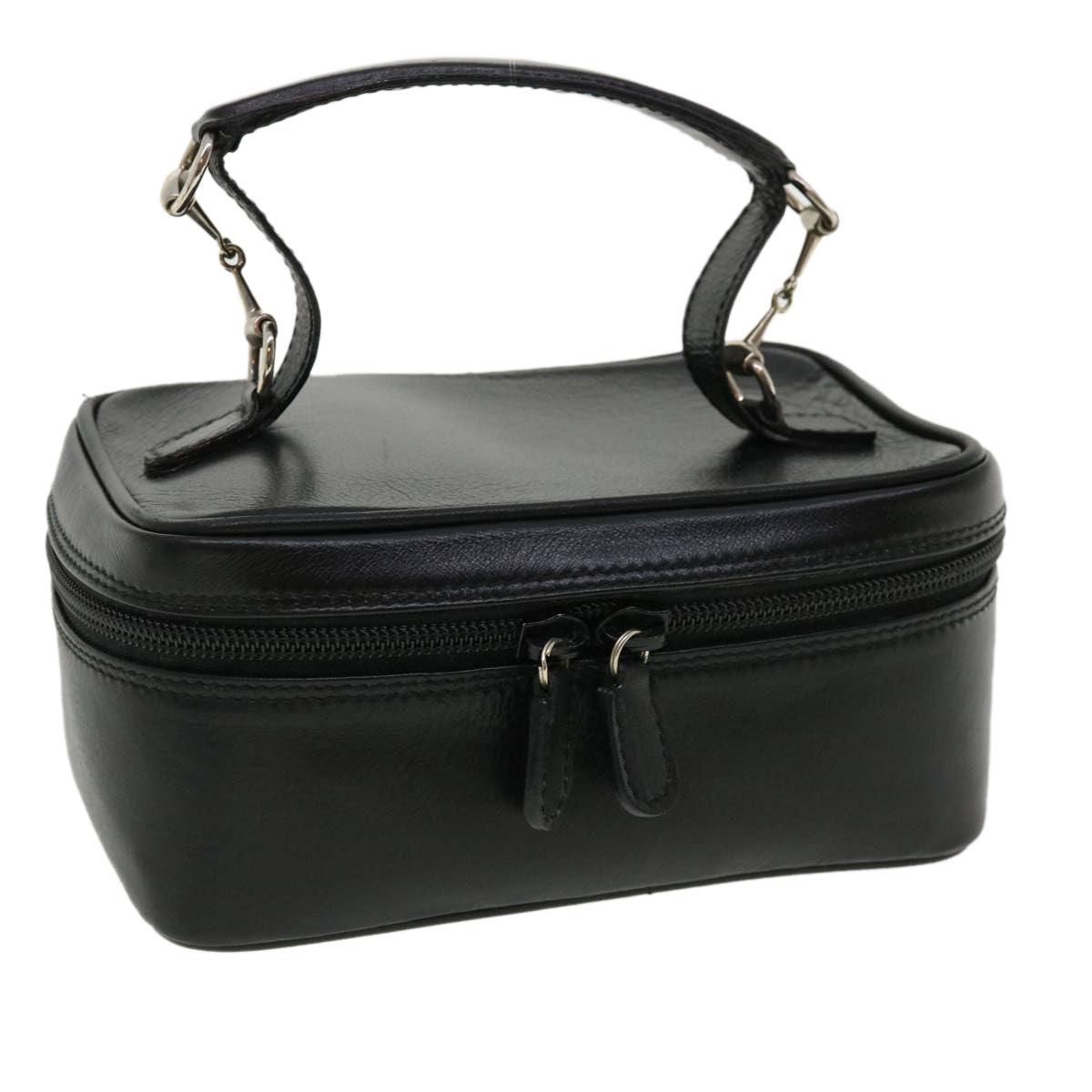GUCCI Vanity Cosmetic Pouch Leather Black 032 270 0141  ac1828