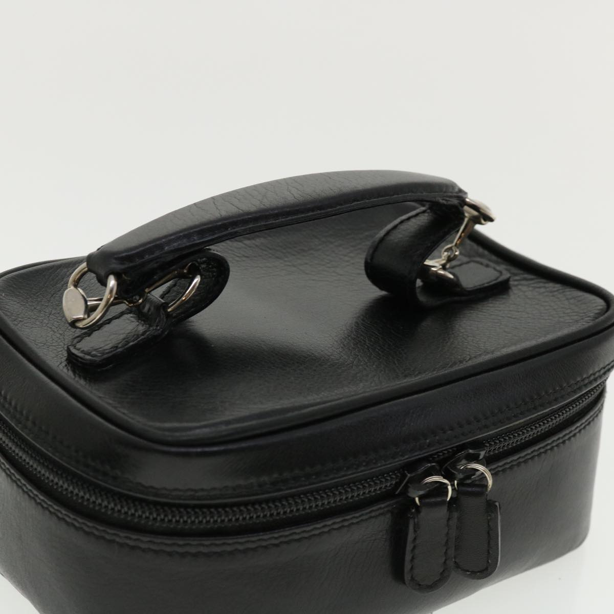 GUCCI Vanity Cosmetic Pouch Leather Black 032 270 0141  ac1828