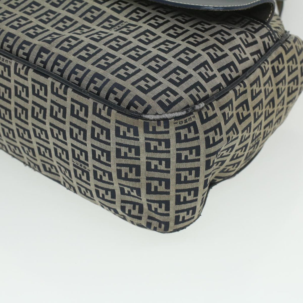 FENDI Zucchino Canvas Hand Bag Navy 71-16533-0-012  ac1835