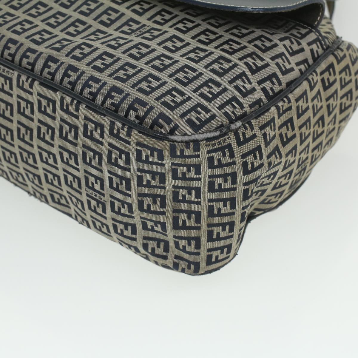 FENDI Zucchino Canvas Hand Bag Navy 71-16533-0-012  ac1835