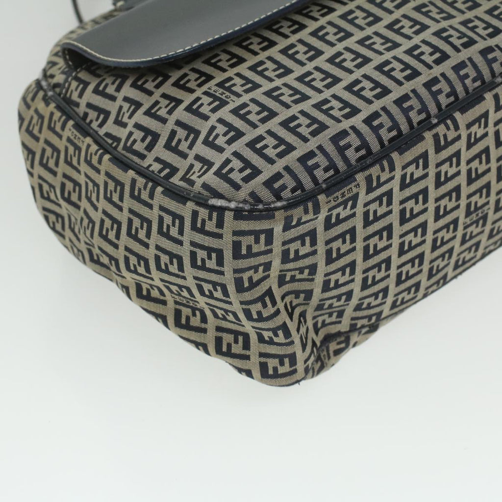 FENDI Zucchino Canvas Hand Bag Navy 71-16533-0-012  ac1835