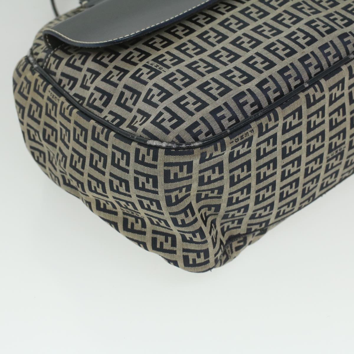FENDI Zucchino Canvas Hand Bag Navy 71-16533-0-012  ac1835