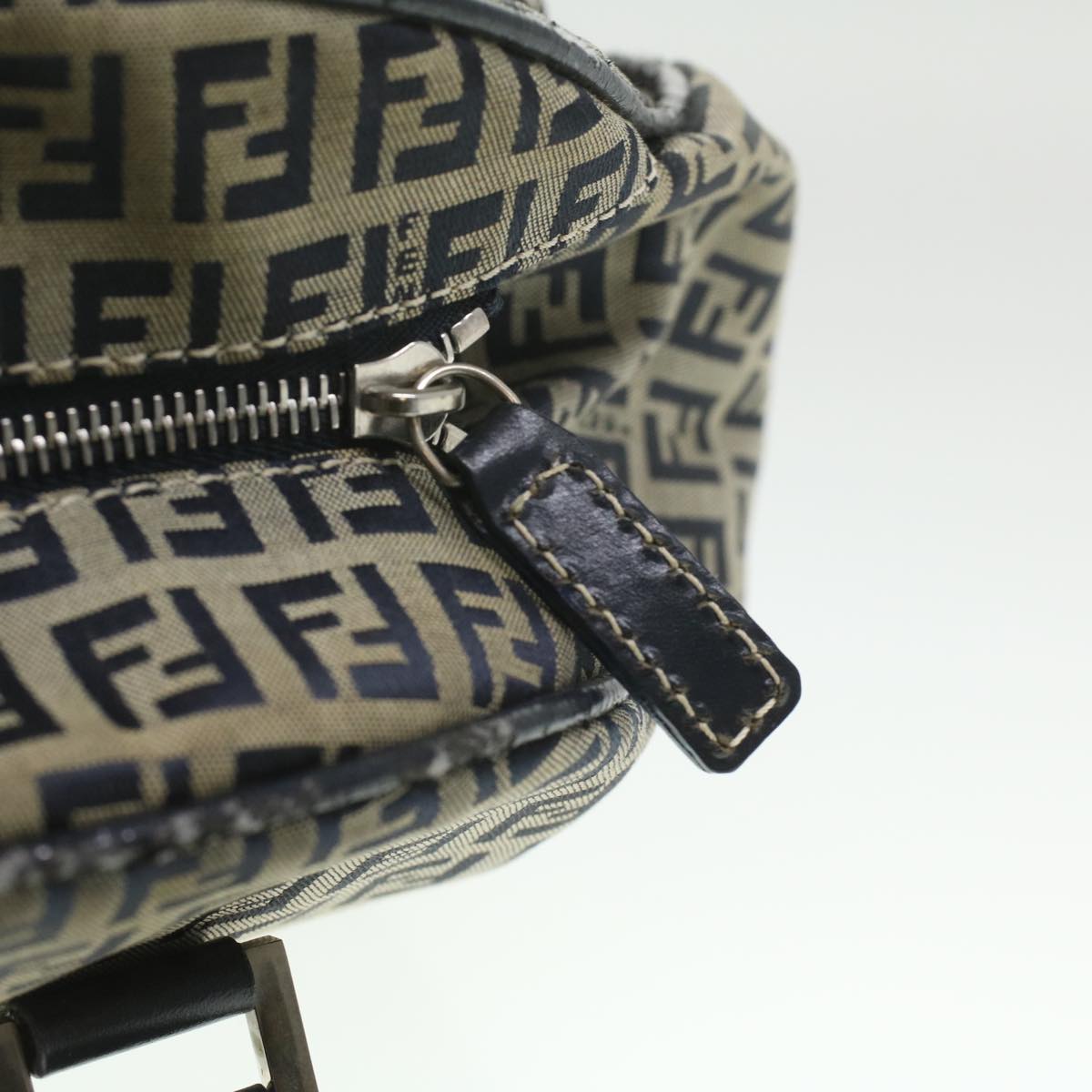 FENDI Zucchino Canvas Hand Bag Navy 71-16533-0-012  ac1835
