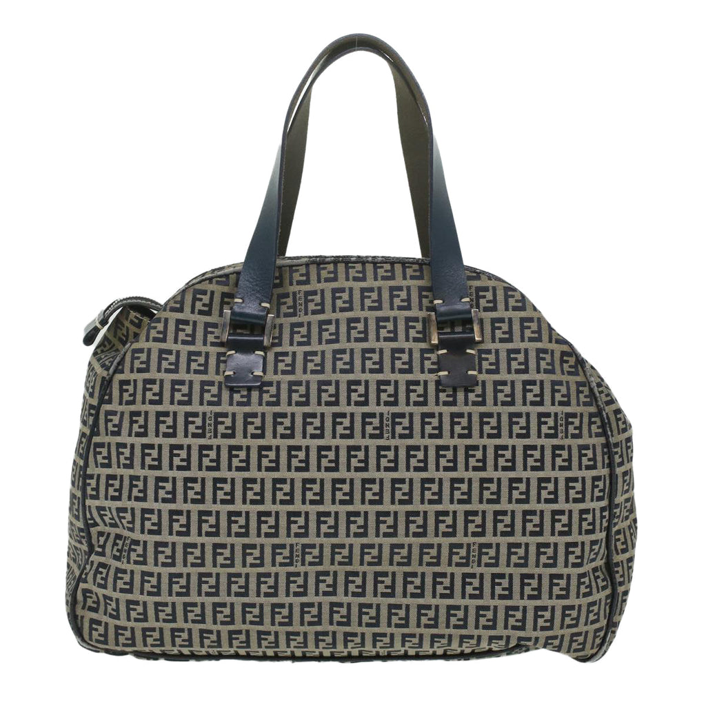 FENDI Zucchino Canvas Hand Bag Navy 71-16533-0-012  ac1835