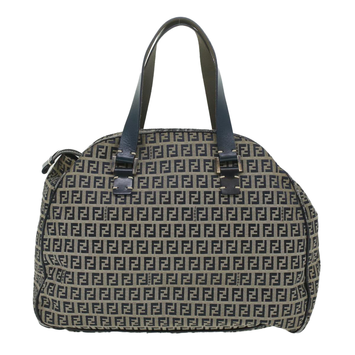 FENDI Zucchino Canvas Hand Bag Navy 71-16533-0-012  ac1835