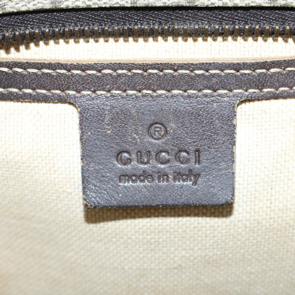 GUCCI GG Canvas Tote Bag PVC Leather Beige 211138  ac1991