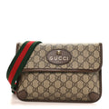 Gucci GG Supreme Monogram Neo Vintage Web Belt Bag Brown
