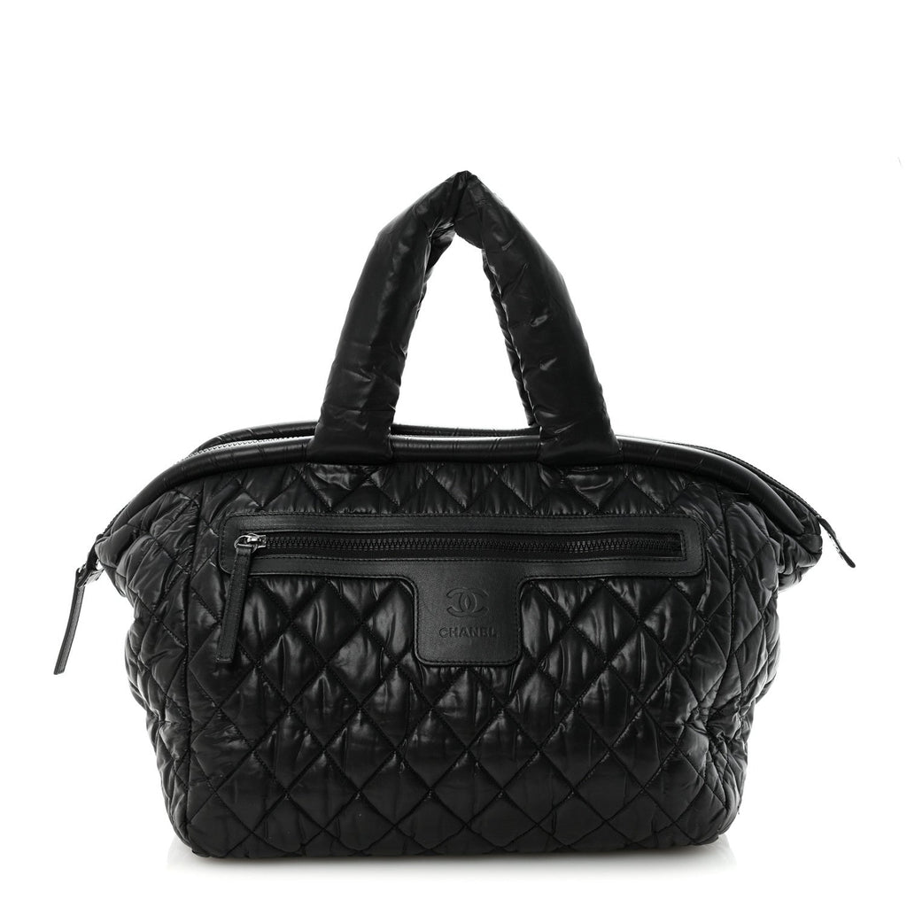 Chanel Nylon Quilted Medium Coco Cocoon Tote Black