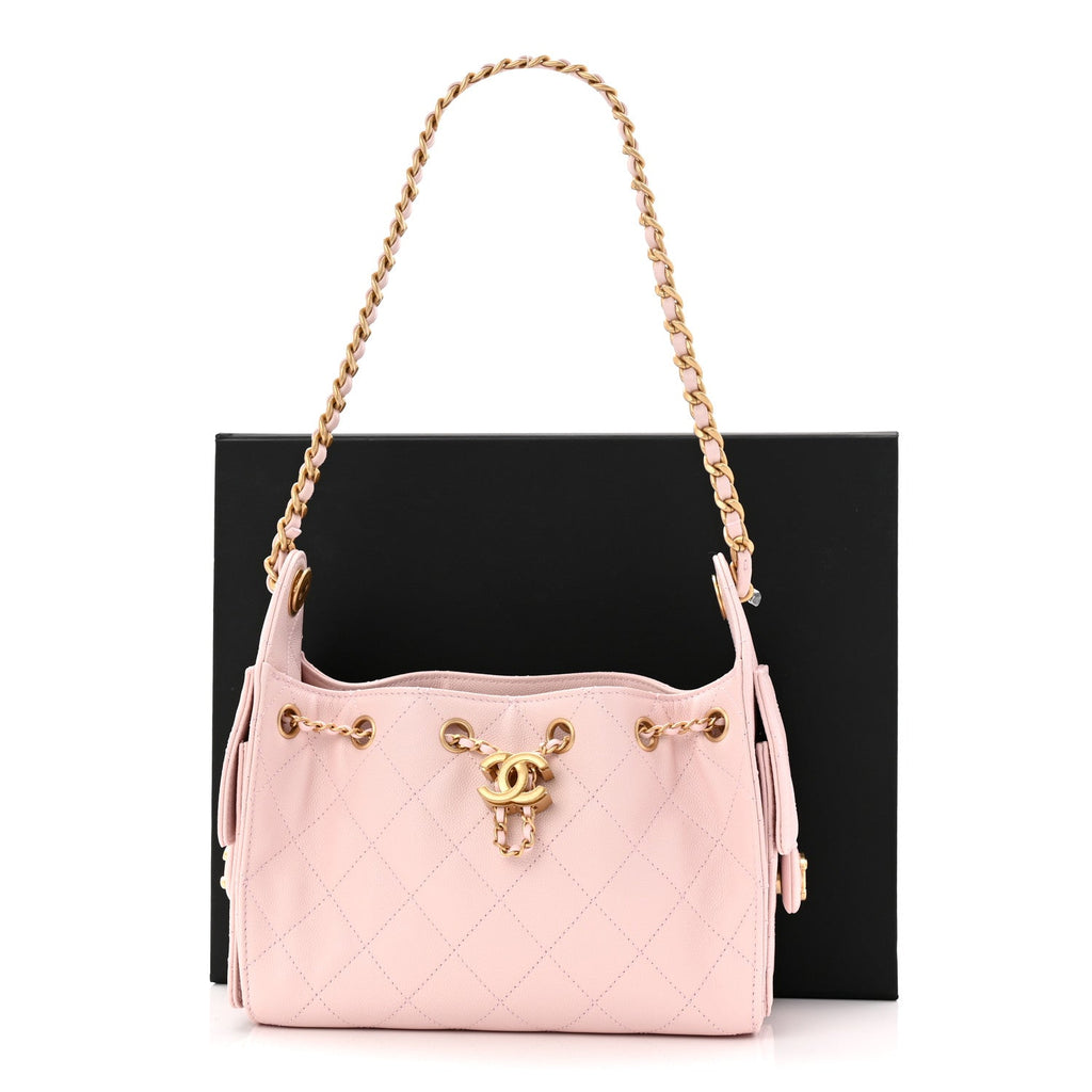Chanel Caviar Quilted Mini Chanel 25 Handbag Light Pink