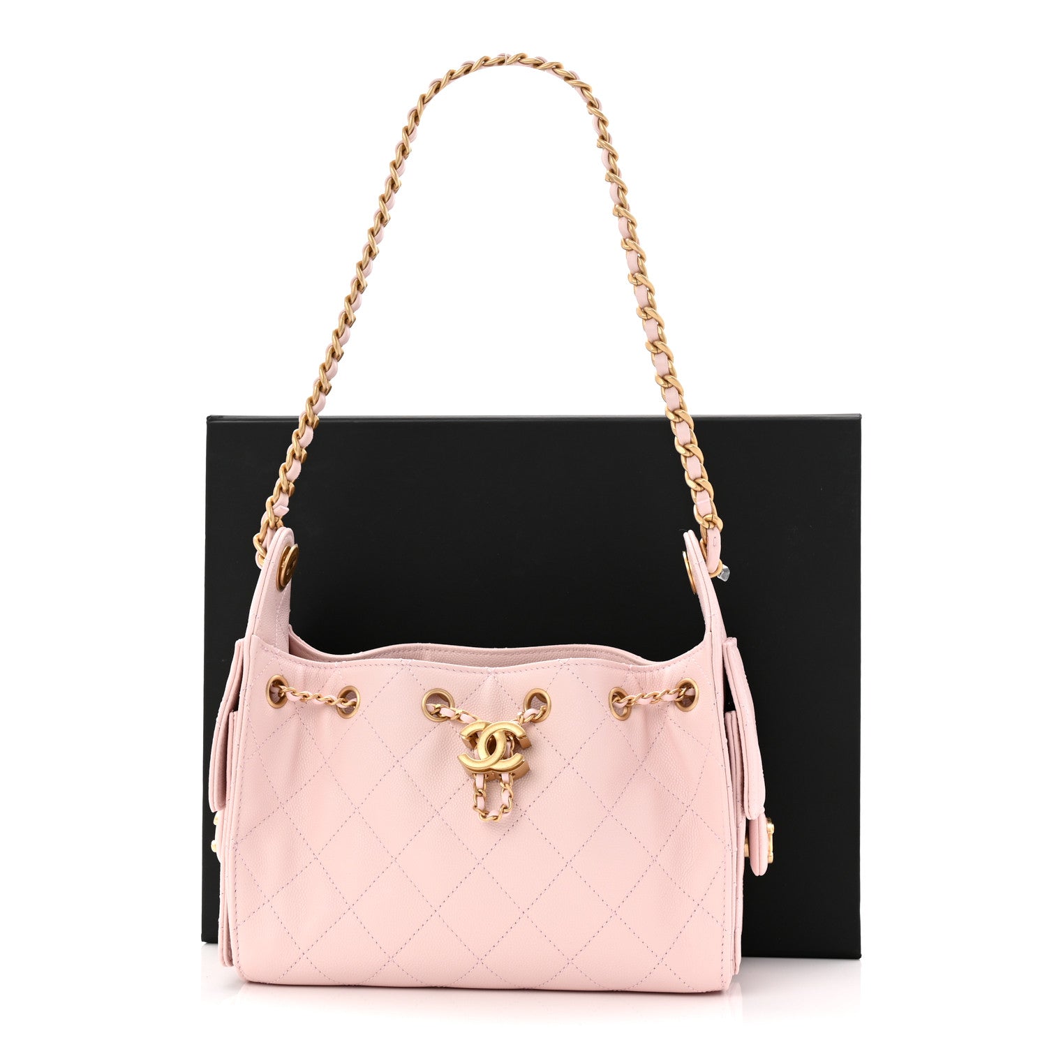 Chanel Caviar Quilted Mini Chanel 25 Handbag Light Pink