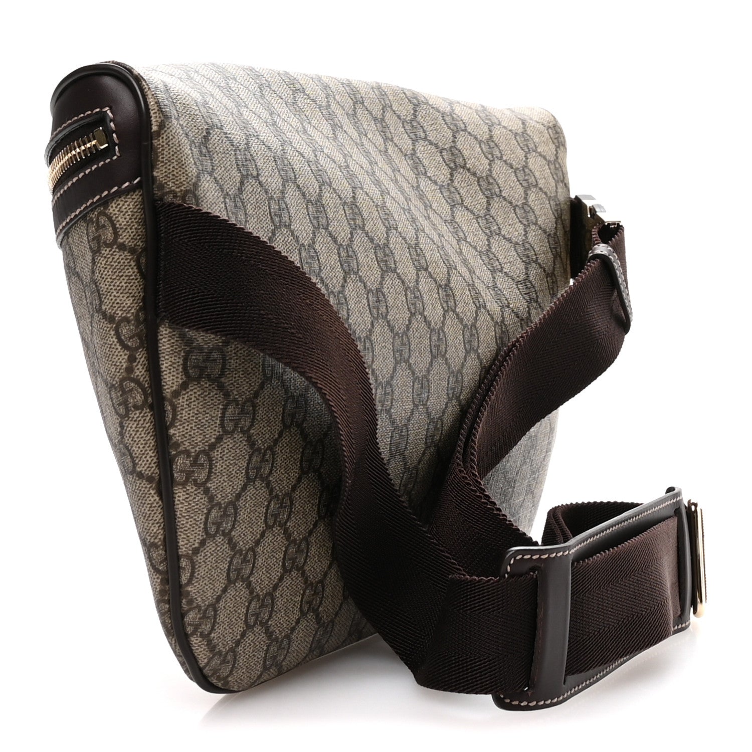 Gucci GG Supreme Monogram Belt Bag Dark Brown