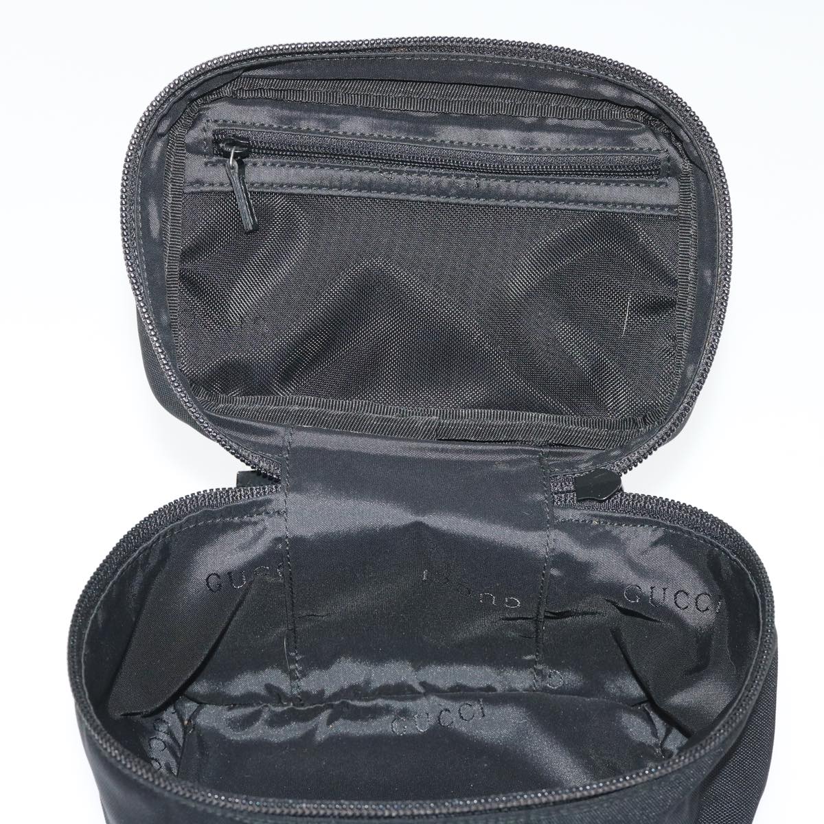 GUCCI Vanity Cosmetic Pouch Nylon Black 0390951 001998  ac2023