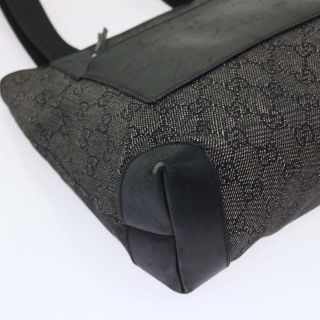 GUCCI GG Canvas Shoulder Bag Leather Black 28893  ac2029