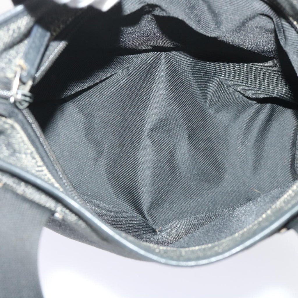 GUCCI GG Canvas Shoulder Bag Leather Black 28893  ac2029