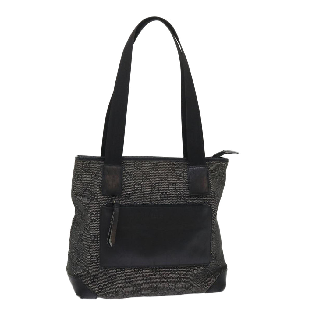 GUCCI GG Canvas Shoulder Bag Leather Black 28893  ac2029